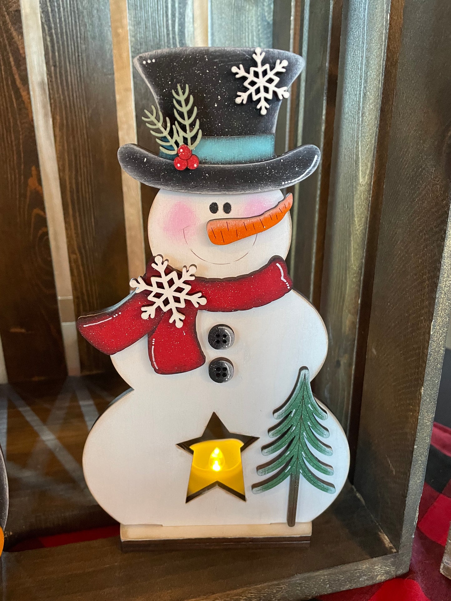 Glowing Standing Snowman