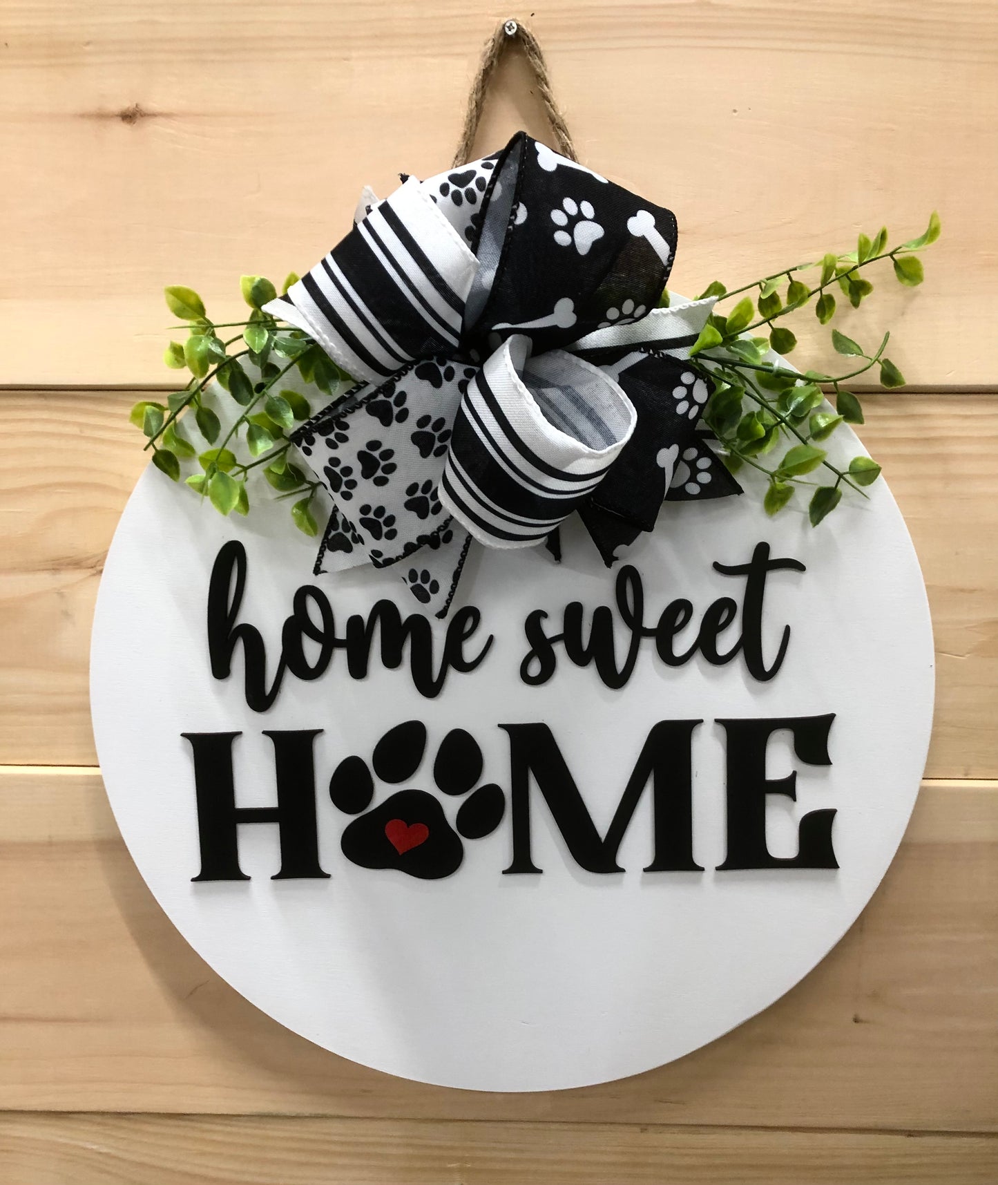 Home Sweet Home Paws Door Sign